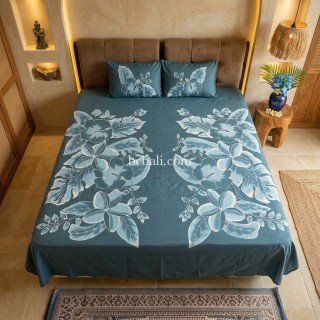 One Sets Rayon Bed Sheet Hand Painted Handmade in Bali